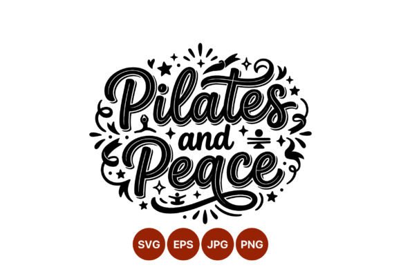 Download Pilates and Peace Calligraphic Lettering - Letter Collection