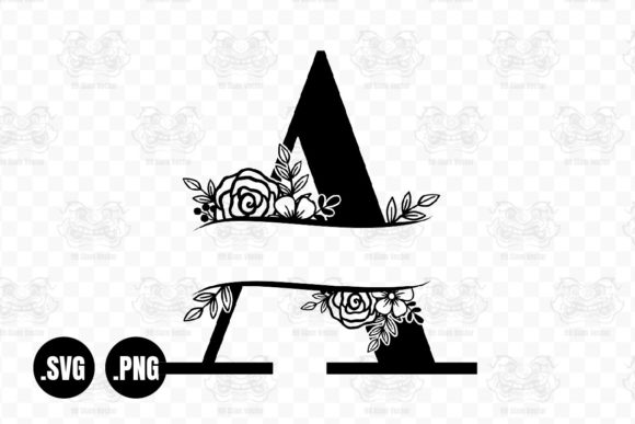 Download Flower Split Letter Capital a Monogram - Premium Resources